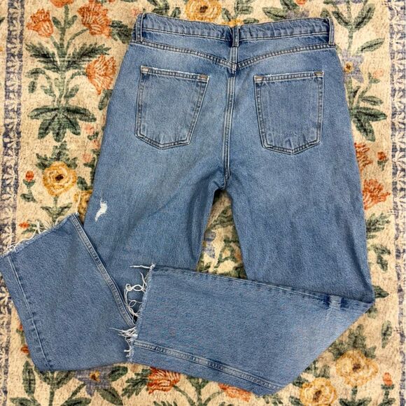 FREE PEOPLE Vixen Cigarette Jeans Vintage Indigo Blue Denim Distressed Size 29 - Picture 10 of 10